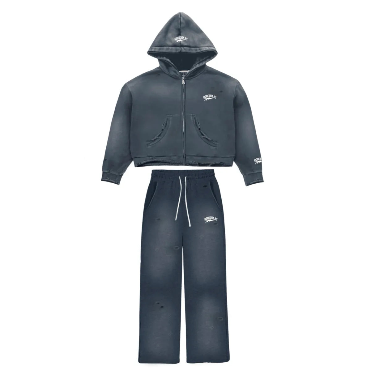 RoughPlay Distressed Sweatsuit (NAVY)