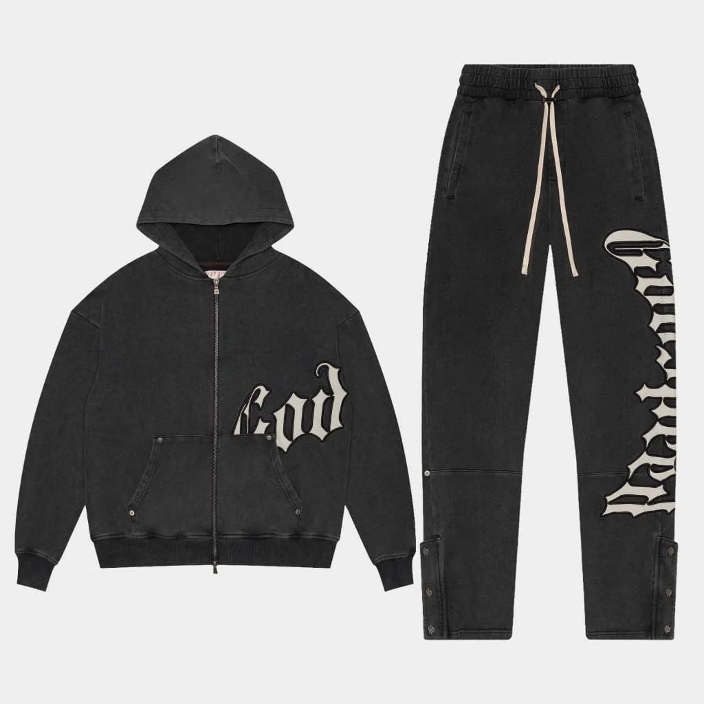 Godspeed OG Logo Sweatsuit V2 (Black Washed)